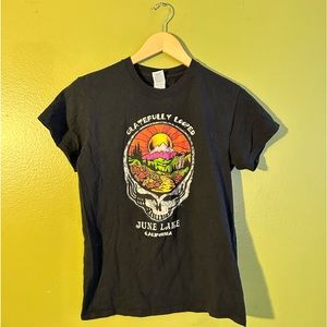 Gratefully Looped June Lake Jam Band Fest Skull T-Shirt Sz Sm